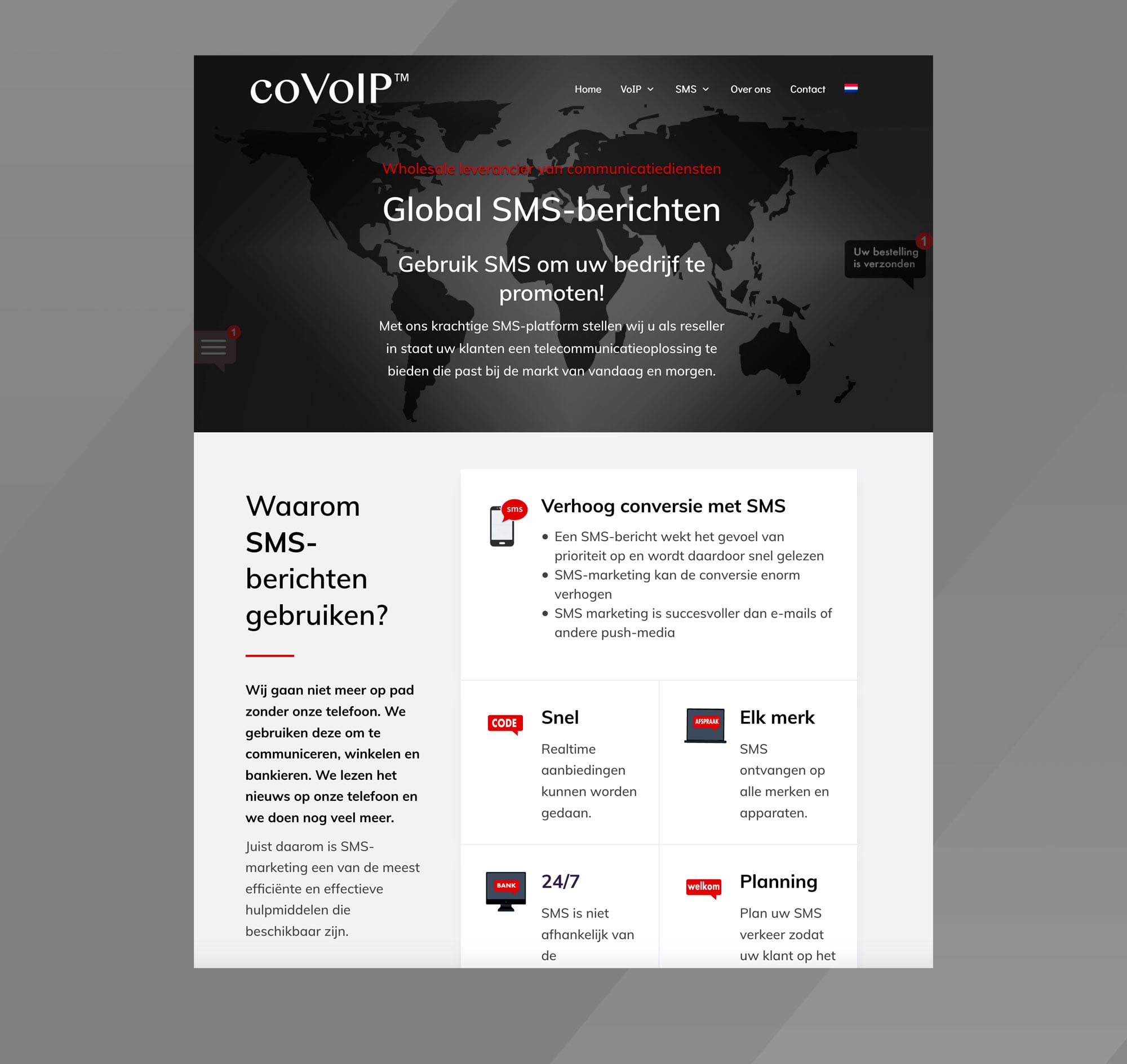 Développement de la conception du site web du CoVoIP